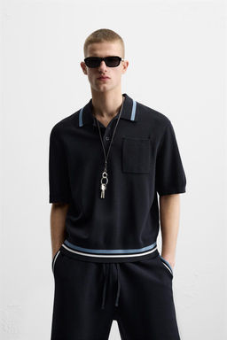 KNIT POLO SHIRT WITH POCKET - Zara фото 2