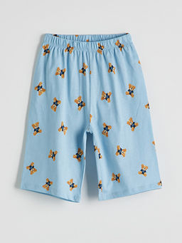 Beli Lastikli Ay?c?k Desenli Erkek ?ocuk Pijama Alt?