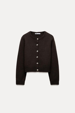 FITTED KNIT CARDIGAN - Zara фото 6