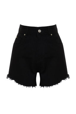 Siyah Denim Puskullu Plaj Sort TBESS22SR0395