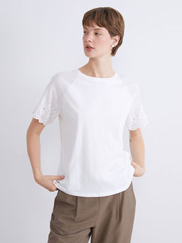 Bisiklet Yaka Ajurlu Bluz