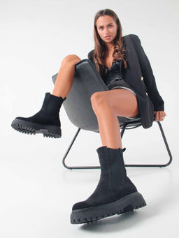 Ботинки EDART 334.asteria.bl черный замш/шерсть - Ed'art фото 5