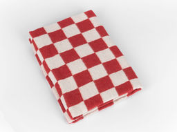 Одеяло байковое 140*205 клетка цв. красный (Россия ВВТ)