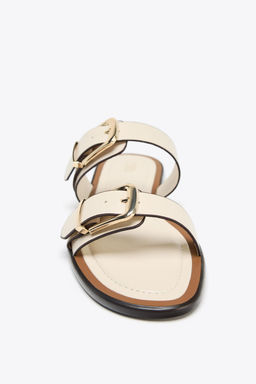 DOUBLE-STRAP BUCKLE SANDALS - Zara фото 9