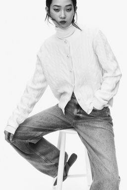 Cardigan en punto trenzado