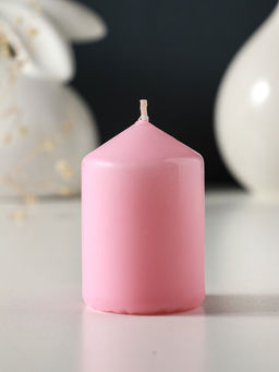 Цена за 3 шт. Свеча - цилиндр 4×6 см, 70 г, розовый