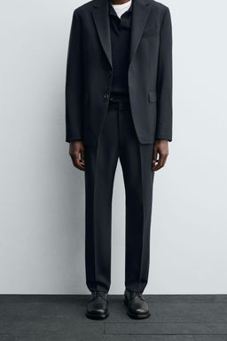 100% WOOL SUIT TROUSERS - Zara фото 2