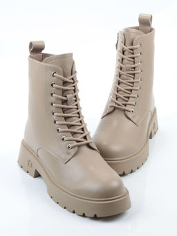 04-PAS144-2Z BEIGE Ботинки зимние женские (натуральная кожа, 100% шерсть)