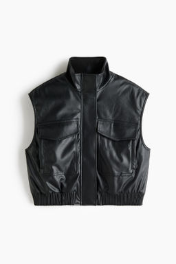 Oversized coated gilet