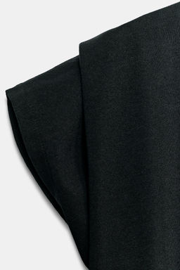 CAMISETA ESCOTE PICO ALGOD?N / Negro - Zara фото 7