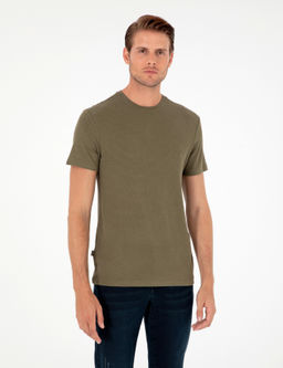 Haki Slim Fit Basic Ti__rt