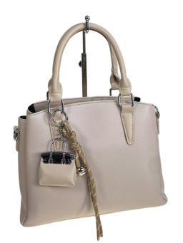 Женская сумка из искусственной кожи, цвет молочный
