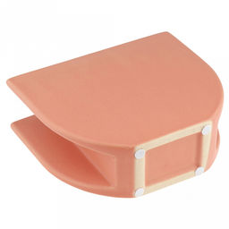 Ваза керамическая "Баухаус" 700мл, 19,5х6х17см, горло 9,8х2,5см, глянец, противоскользящие накладки, персиковый, в коробке (Китай)