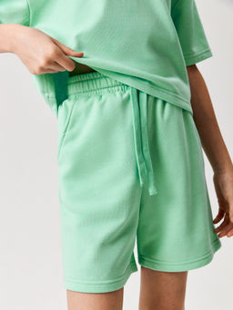 ACOOLA / Комплект для девочек ((1)джемпер и (2)шорты) Purim1 мятный  фото 5