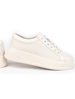 05-DXT53-2 BEIGE Кроссовки женские (натуральная кожа)