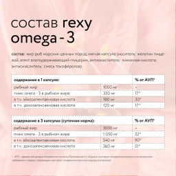 БАД к пище rexy happy girl - Омега-3, 90 капсул - Proteinrex фото 3