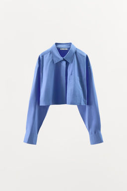 CROP POPLIN SHIRT - Zara фото 6