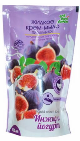 РК / ДЛЯ ВСЕЙ СЕМЬИ Жидкое крем-Мыло (дой-пак 500мл) питат. Инжир и Йогурт.12 / 2693 /