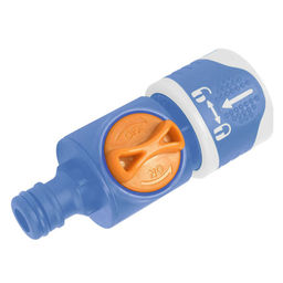 Адаптер-коннектор с ручным клапаном для шланга п/эт АS112