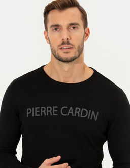 Siyah Slim Fit Bisiklet Yaka Triko Kazak - Pierre cardin фото 2