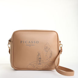 Сумка женская кросс-боди TEXTURA на молнии, 22×8×17 см, с принтом, бежевая