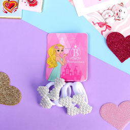 Цена за 6 шт. Резинки для волос «Жемчужная», набор 4 шт., бантики, белые