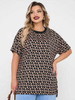 Блузка 0087-29 черный муар