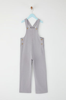 Gri K?z Cocuk Basic Ask?l? Uzun Dokuma Salopet TKDSS25SE00000 - Trendyolmilla фото 2