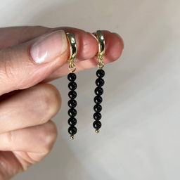 Серьги с Турмалином "Шерл"