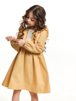 Платье для девочки нарядное праздничное в садик UD 7352 бежевый