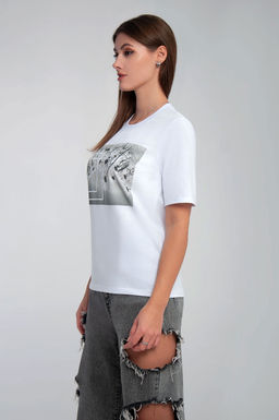 Арт. 3199 Футболка женская 44-52 (5 шт) Цвет:белый - Калинка фото 14