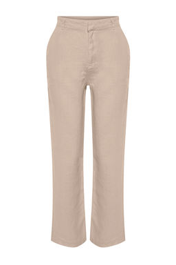 Haki %100 Keten Yuksek Bel Wide Leg Pantolon TWOSS24JE00246 - Trendyolmilla фото 19