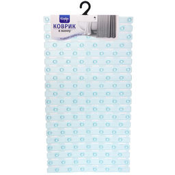 Коврик в ванну 67х37 "Сити" синий