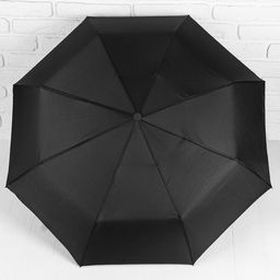 Зонт автоматический «Элеганс», 3 сложения, 8 спиц, R=47/53 см, D=106 см, чёрный