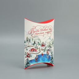 Цена за 5 шт. Коробка сборная фигурная Пусть Новый год теплом согреет, 19 14 4 см