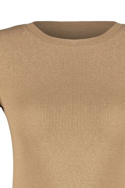 Vizon Fitilli Fitted/Vucuda Oturan Bisiklet Yaka Esnek Orme Bluz TWOSS23BZ00025
