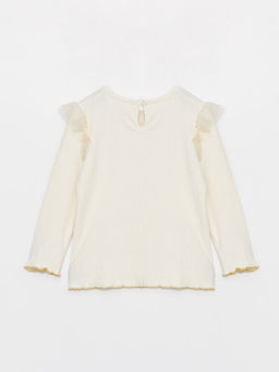 Bisiklet Yaka Uzun Kollu K?z Bebek Ti??rt