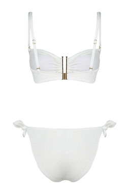 TRENDYOLMILLA Ekru Straplez Aksesuarl? Dokulu Regular Bikini Tak?m? TBESS24BT00019  фото 15