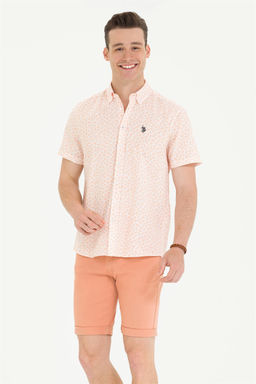 U. S. Polo Assn Мужская желтая рубашка с коротким рукавом - U.s. polo assn фото 10