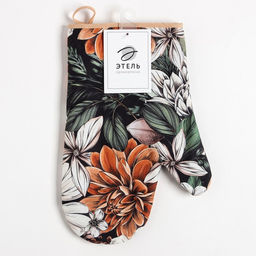 Варежка-прихватка «Этель» Meadow flower 20×27 см, 100% хлопок, саржа 190 г/м²