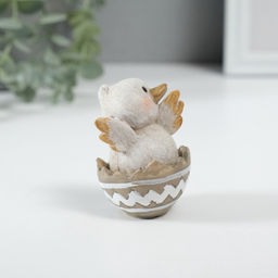 Фигурка полистоун Цыплёнок в скорлупке, 5?4.5?6.5 см