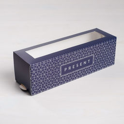 Цена за 5 шт. Коробка для макарун, кондитерская упаковка «Present», 18 х 5.5 х 5.5 см