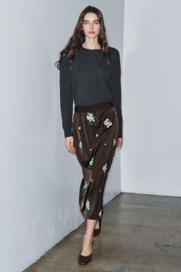 ZW COLLECTION LIMITED EDITION SEQUIN EMBROIDERED SKIRT - Zara фото 7