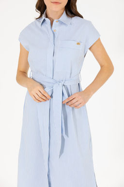 U. S. Polo Assn Женское синее тканое платье - U.s. polo assn фото 6