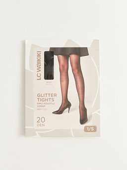 20 Denye Kad?n Simli K?lotlu ?orap