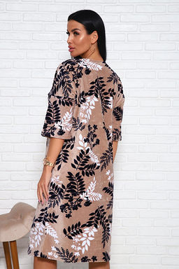 Туника велюровая (01019, бежевый)