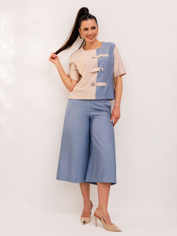 Костюм Galean Style 1007 голубой с бежем