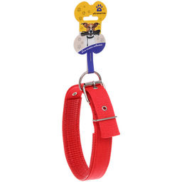 Цена за 5 шт. Ошейник для собак однотонный "ЗООЛЕНД БРО", цвет красный, 3*59см (бирка)