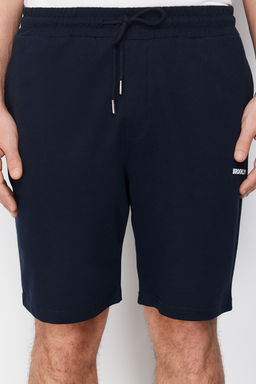 TRENDYOL MAN Lacivert Regular/Normal Kesim Orta Boy Yaz? Bask?l? Sort TMNSS21SR0377 - Trendyolmilla фото 5