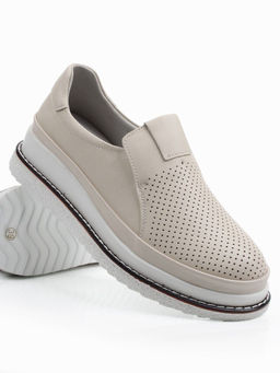 03-C319-2A BEIGE Полуботинки летние женские (натуральная кожа)
